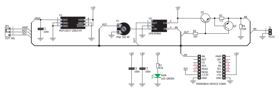 Schematic - Mikroe MIKROE-3402 POT Click